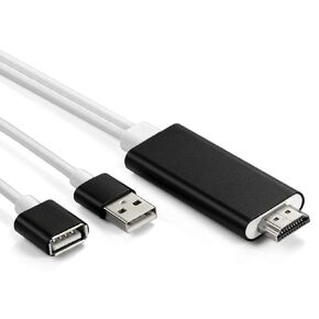 VAKABOX HD USB to HDMI Digital AV Adapter Cable Plug and Play Miracast AirPlay Mirroring HDTV Adapter Compatible with iPhone 12/11/XR XS/8/8Plus, 7/7S/6/6S, Android 5.0 or Higher Smartphones, Tablets in Saudi Arabia