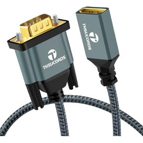 Thsucords HDMI to VGA Adapter Cable 1FT, Nylon Braided HDMI Female to VGA Male Extension Extender Support 720P/1080P PC Computer Desktop Laptop Monitor HDTV Projector in Kuwait