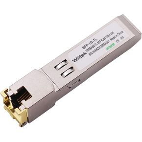 1.25G SFP-T, 10/100/1000BASE-T Gigabit Copper SFP, Wiitek SFP to RJ45 Transceivers 100m, for HPE Blade Systems ProCurve & HPE Aruba J8177B Ethernet SFP RJ45 Copper Module
