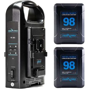 IndiPRO 2X Micro-Series 98Wh V-Mount Li-Ion Battery and Dual V-Mount Battery Charger Kit in Kuwait