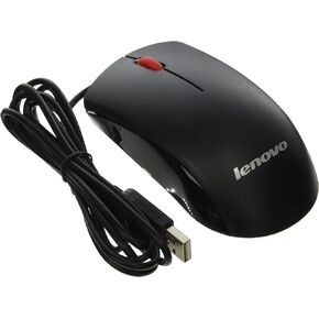 Genuine 45J4889 M-U0025-O Lenovo USB 2-Button Black Red Scroll Wheel Computer PC Optical Mouse Compatible Part Numbers: 45J4888, 25011476, 45J4889, M-U0025-O in Kuwait