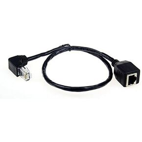 cablecc 90 Degree Right Angled 8P8C FTP STP UTP Cat6 Male to Female LAN Ethernet Network Extension Cable with Panel Mount Holes