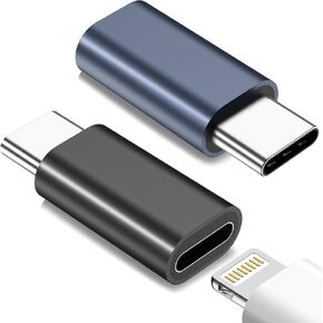 NZGEY for Lightning Female to USB C Male Adapter 2 Pack,Support 27W PD Fast Charging & Transfer Data, USB C to Lightning Adapter for iPhone 15 Pro Max Plus,Samsung (Not for Audio/OTG),Black+Blue in Saudi Arabia