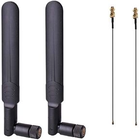 HUACAM HCM82 2X 8dBi 2.4 جيجاهيرتز 5 جيجاهيرتز 5. 8GHz، شبكة لاسلكية RP SMA ذكر Antenna+2x15 سم يو FL/IPEX إلى كبل صفير أنثى RP SMA in Kuwait