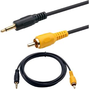 كيبل 3.5 ملم الى RCA - اي جريلي 3.5 ملم 1/8 انش قابس ذكر احادي الى مقبس RCA ذكر كيبل صوت مطلي بالذهب 1.8 متر (6 قدم) in Kuwait