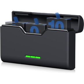 شاحن بطارية Powerextra Hero 11 لجهاز GoPro 11/10/9/8/7/6/5 يدعم تخزين بطاقة TF مع منفذ من النوع C متوافق تمامًا مع بطارية GoPro الأصلية (البطارية غير متضمنة) in Kuwait