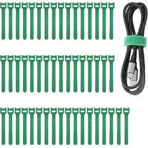 50pcs Reusable Fastening Adjustable Cable Ties Wire Management 8 Inch (Blue) in Saudi Arabia