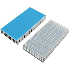 SJZBIN 2pcs Silver Color Heat Sink 80x40x11mm Aluminum Heat Sink Radiator Cooler with Thermal Conductive Adhesive Tape Cooling Fin for Cooler Electronics CPU in Saudi Arabia