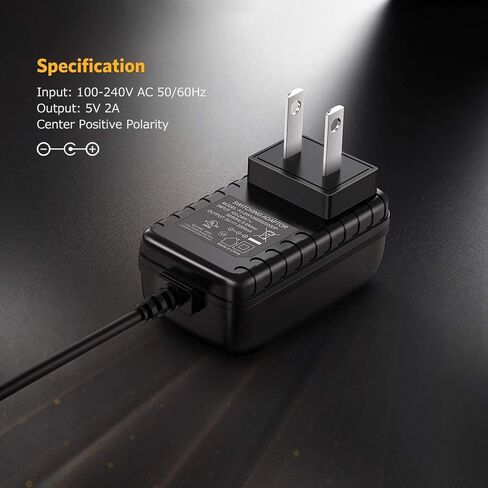 محول طاقة تيار متردد من يوجرين 5V2A - محول إمداد طاقة 100-240 فولت، محول تيار متردد 2000 مللي أمبير، قابس شاحن حائط تيار مستمر مع OD: 3.55 مم × معرف: 1.35 مم متوافق مع جهاز التوجيه/محور USB/صندوق التلفزيون/GPS/كاميرا الويب (باستثناء صندوق Omma) in Kuwait