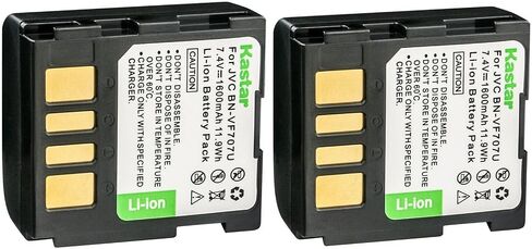 Kastar BN-VF707 Battery 2-Pack Replacement for JVC GR-D370EX GR-D370EY GR-D370EZ GR-D370U GR-D370UC GR-D370US GR-D371 GR-D371U GR-D371US GR-D372 GR-D372U GR-D372US GR-D375 GR-D375U GR-D375UC Camera in Saudi Arabia