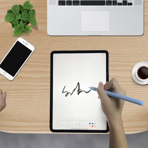 ColorYourLife 3 - Pack Silicone Pencil Grips Cases Covers Sleeves Compatible with Apple Pencil 2nd Generation (Yellow Green White) in Kuwait