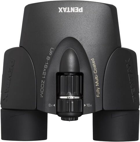 Pentax UP 8-16x21 Black Binoculars (Black) Fully-Multi Coating Zoom Tripod Socket Provide in Kuwait