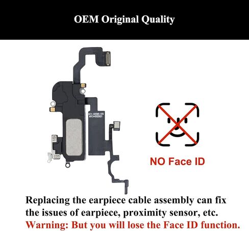 for iPhone X Earpiece Speaker Replacement & Earspeaker Ear Piece Proximity Light Sensor Flex Cable with Repair Tools Compatible with iPhone X 5.8 Inch in Kuwait