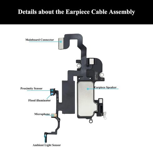 for iPhone X Earpiece Speaker Replacement & Earspeaker Ear Piece Proximity Light Sensor Flex Cable with Repair Tools Compatible with iPhone X 5.8 Inch in Kuwait