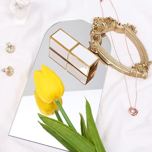 4PCS Geometric Mirror Photo Props Set, Acrylic Mirror Reflection Board Photography Background Props for Goods, Crafts, Lipstick, Jewelry, Cosmetics, Makeup Tools, Food in Kuwait