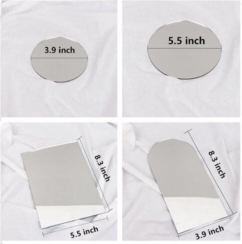 4PCS Geometric Mirror Photo Props Set, Acrylic Mirror Reflection Board Photography Background Props for Goods, Crafts, Lipstick, Jewelry, Cosmetics, Makeup Tools, Food in Kuwait