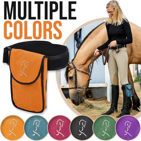 حامل الهاتف الخلوي Woofhoof Equestrian، مقاس XL Aqua على الساق/حزام الساق - إكسسوارات مثالية للحصان، ملاءمة عالمية، حزام مبطن، إغلاق مغناطيسي، مصنوع من النايلون المتين، يمكن غسله في الغسالة in Kuwait