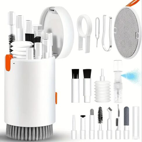 20-in-1 Laptop Screen Keyboard Cleaning kit, Cell Phone Cleaning kit, Cleaning kit, Electronics Cleaning kit for Mobile Phones, Tablets, Computers, Computer Monitors, TV Camera Lenses，Black… in Kuwait