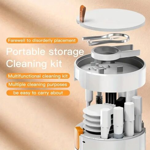 20-in-1 Laptop Screen Keyboard Cleaning kit, Cell Phone Cleaning kit, Cleaning kit, Electronics Cleaning kit for Mobile Phones, Tablets, Computers, Computer Monitors, TV Camera Lenses，Black… in Kuwait