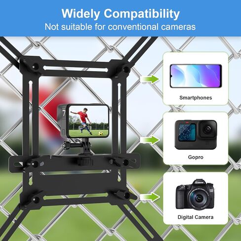 Fence Mount for GoPro, iPhone, Phones, Digital Action Camera, to a Chain Link Fence for Recording Baseball,Softball and Tennis Games in Kuwait