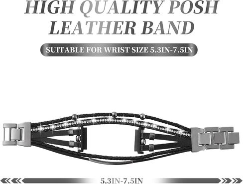 Posh Leather Bands Compatible with Samsung Galaxy Watch 7 6 5 4 40mm 44mm/Watch 6 4 Classic Band 42mm 46mm 43mm 47mm/Galaxy Watch 5 Pro Band 45mm/Active 2, 20mm Boho Bracelet Handmade Strap for Women in Saudi Arabia