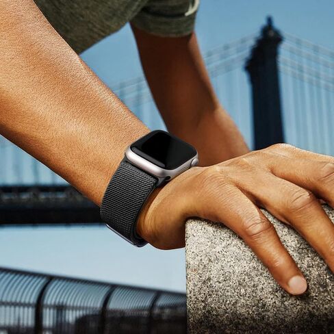أساور حلقة منفردة من النايلون قابلة للتمدد من WJK متوافقة مع ساعة Apple 38 مم 40 مم 41 مم 42 مم 44 مم 45 مم للنساء والرجال، أساور معصم مرنة رياضية مضفرة قابلة للتعديل لـ iWatch Ultra Ultra2 SE2 SE Series 9 8 7 6 5 4 3 2 1، 6 حزم in Kuwait