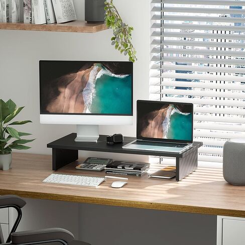 حامل FITUEYES لشاشات الكمبيوتر حامل حامل حامل حامل جهاز طابعات الرافع 4. حامل شاشة كمبيوتر مكتبي مرتفع بارتفاع 7 بوصات لجهاز Xbox One/المكون/شاشة مسطحة in Kuwait