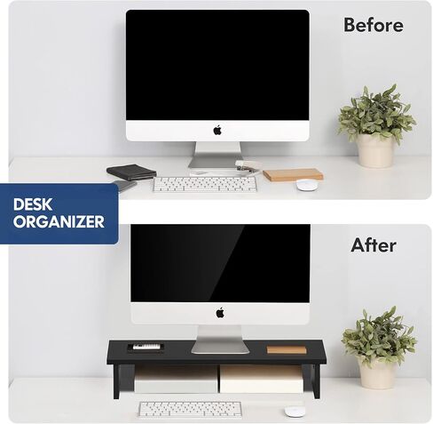 حامل FITUEYES لشاشات الكمبيوتر حامل حامل حامل حامل جهاز طابعات الرافع 4. حامل شاشة كمبيوتر مكتبي مرتفع بارتفاع 7 بوصات لجهاز Xbox One/المكون/شاشة مسطحة in Kuwait