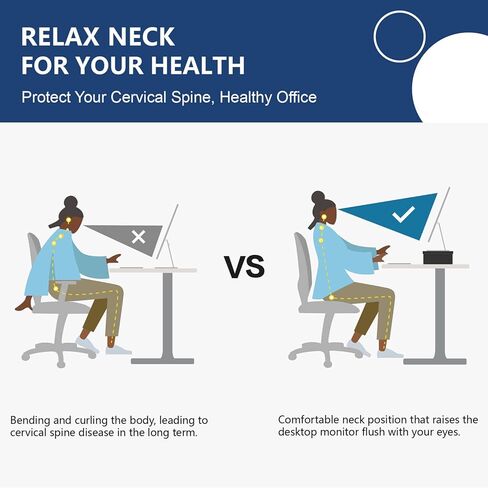 حامل FITUEYES لشاشات الكمبيوتر حامل حامل حامل حامل جهاز طابعات الرافع 4. حامل شاشة كمبيوتر مكتبي مرتفع بارتفاع 7 بوصات لجهاز Xbox One/المكون/شاشة مسطحة in Kuwait