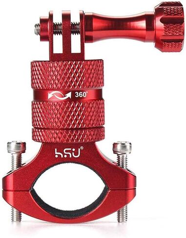 HSU Aluminum Bike Handlebar Mount for GoPro, 360°Rotary GoPro Bicycle Mount | Go pro bike mount for Hero 13/12/11/10/9/8/7, Osmo Action, AKASO Campark and Other Action Cameras (Blue) in Saudi Arabia