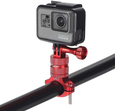 HSU Aluminum Bike Handlebar Mount for GoPro, 360°Rotary GoPro Bicycle Mount | Go pro bike mount for Hero 13/12/11/10/9/8/7, Osmo Action, AKASO Campark and Other Action Cameras (Blue) in Saudi Arabia