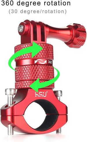 HSU Aluminum Bike Handlebar Mount for GoPro, 360°Rotary GoPro Bicycle Mount | Go pro bike mount for Hero 13/12/11/10/9/8/7, Osmo Action, AKASO Campark and Other Action Cameras (Blue) in Saudi Arabia