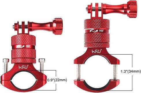 HSU Aluminum Bike Handlebar Mount for GoPro, 360°Rotary GoPro Bicycle Mount | Go pro bike mount for Hero 13/12/11/10/9/8/7, Osmo Action, AKASO Campark and Other Action Cameras (Blue) in Saudi Arabia
