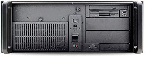 اي اي سي هيكل تثبيت على الرف RMC-4S، 4U مع مروحة، باب من الالومنيوم، لوحة خلفية بارتفاع كامل 7 فتحات، USB 3.0، W/O PSU، لون اسود in Kuwait