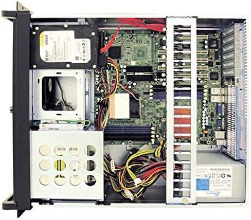 اي اي سي هيكل تثبيت على الرف RMC-4S، 4U مع مروحة، باب من الالومنيوم، لوحة خلفية بارتفاع كامل 7 فتحات، USB 3.0، W/O PSU، لون اسود in Kuwait