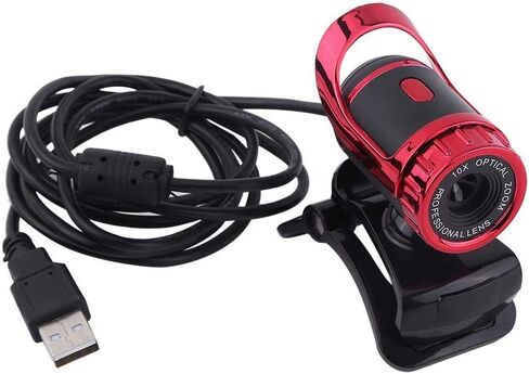 ZJchao Pro Webcam - USB 2.0 Clip-On Web Camera with 360° Rotation & Built-in Microphone for HD Video Calls on Desktop/Laptop in Saudi Arabia