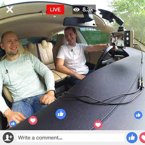 باور دي وايز مقسم ميكروفون وميكروفون على شكل حرف Y - مقسم ميكروفون TRRS - 2 مقسم ميكروفون - مقسم على شكل حرف Y - كيبل مقسم اشارة الصوت على شكل حرف Y لميكروفون لافالير in Kuwait