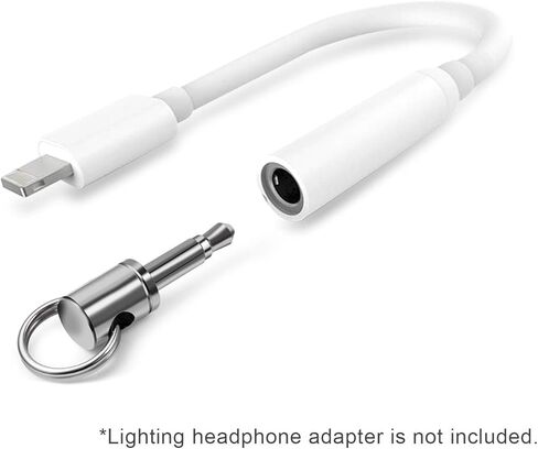 حامل دونجل لسماعات الرأس من PeekaBear، متوافق مع محول Lightning/USB من النوع C إلى 3.5 مم متوافق مع iPhone 14 13 12 11 XS XR X 8 7، يدعم جميع أجهزة iOS [3 عبوات] in Kuwait