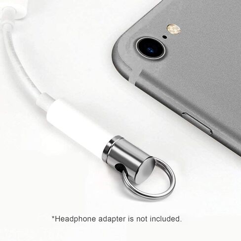 حامل دونجل لسماعات الرأس من PeekaBear، متوافق مع محول Lightning/USB من النوع C إلى 3.5 مم متوافق مع iPhone 14 13 12 11 XS XR X 8 7، يدعم جميع أجهزة iOS [3 عبوات] in Kuwait