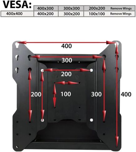 حامل تلفزيون يثبت على الحائط بحركة كاملة بدون خلوص لتلفزيونات LCD او LED او البلازما مقاس 32 الى 55 بوصة - يمتد 19 بوصة in Kuwait