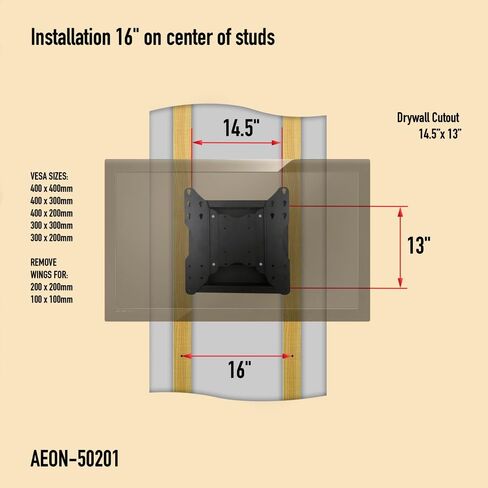 حامل تلفزيون يثبت على الحائط بحركة كاملة بدون خلوص لتلفزيونات LCD او LED او البلازما مقاس 32 الى 55 بوصة - يمتد 19 بوصة in Kuwait