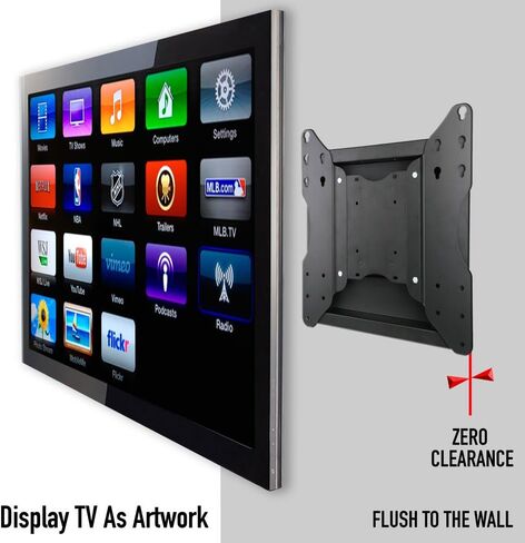 حامل تلفزيون يثبت على الحائط بحركة كاملة بدون خلوص لتلفزيونات LCD او LED او البلازما مقاس 32 الى 55 بوصة - يمتد 19 بوصة in Kuwait