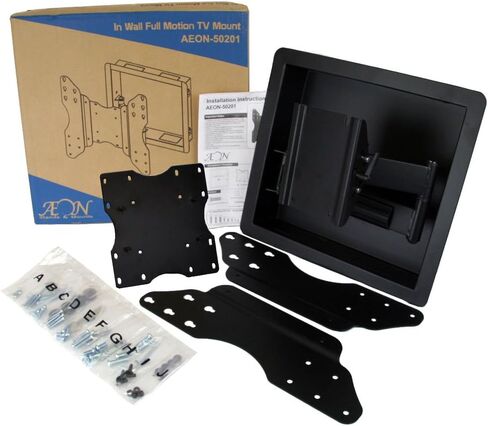 حامل تلفزيون يثبت على الحائط بحركة كاملة بدون خلوص لتلفزيونات LCD او LED او البلازما مقاس 32 الى 55 بوصة - يمتد 19 بوصة in Kuwait