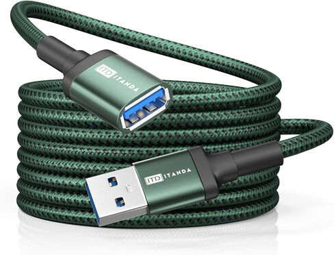 ITD ITANDA 10FT USB Extension Cable USB 3.0 Extension Cord Type A Male to Female5Gbps Data Transfer for Keyboard, Mouse, Playstation, Xbox, Flash Drive, Printer, Camera and More in Saudi Arabia