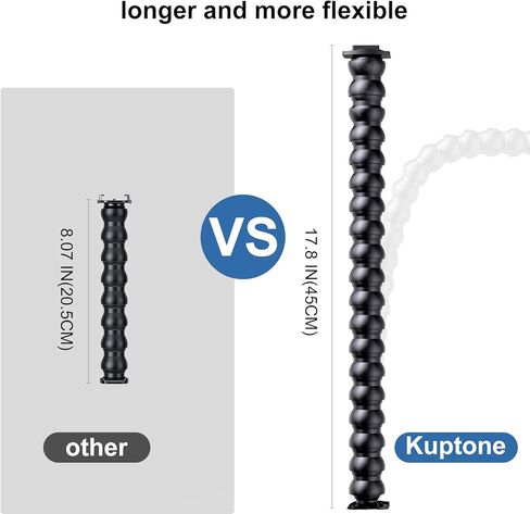 كوبتون حامل بمشبك مرن 19 قسم 17.8 انش قابل للتعديل لكاميرا جو برو 11،10، 9، 8، 7، 6، 5، 4، 3+، 3 سيشن، ماكس، فيوجن، اكاسو، دي جيه اي اوسمو in Kuwait