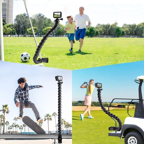 كوبتون حامل بمشبك مرن 19 قسم 17.8 انش قابل للتعديل لكاميرا جو برو 11،10، 9، 8، 7، 6، 5، 4، 3+، 3 سيشن، ماكس، فيوجن، اكاسو، دي جيه اي اوسمو in Kuwait