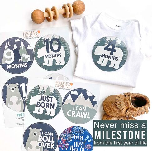 20 Monthly Baby Milestone Stickers Boy - Adventure Baby Monthly Milestone Stickers for Baby Boy, Milestone Baby Monthly Stickers, Baby Month Stickers for Baby Photo Props, Monthly Baby Stickers Boy in Saudi Arabia