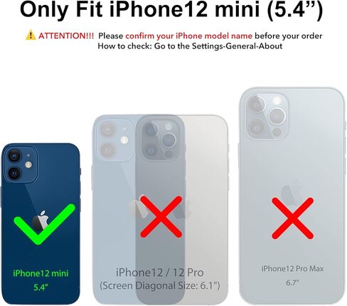 ORNARTO Compatible with iPhone 12 Mini Case, Slim Liquid Silicone 3 Layers Full Covered Soft Gel Rubber with Microfiber Case Cover 5.4 inch-Navy Blue in Kuwait