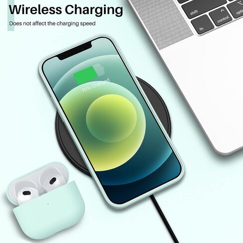 ORNARTO متوافق مع حافظة iPhone 12 Mini، سيليكون سائل نحيف 3 طبقات مغطاة بالكامل بمطاط جل ناعم مع غطاء حافظة من الألياف الدقيقة مقاس 5.4 بوصة - أزرق داكن in Kuwait