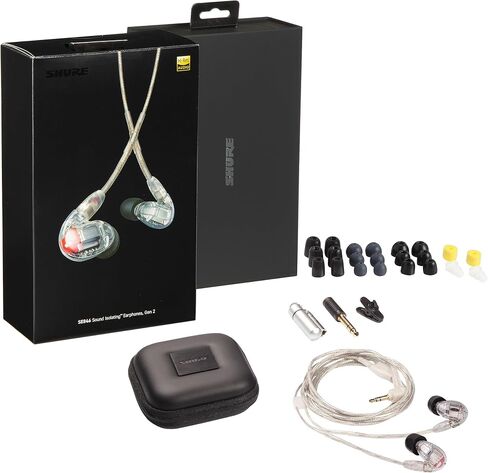 Shure SE846 PRO Gen 2 Wired Sound Isolating Earphones, Secure in-Ear Earbuds, High-End Professional Sound, Hi-Def Four Drivers, Upgraded Sound Filters, Durable Quality, Customizable Frequency - Jade in Kuwait